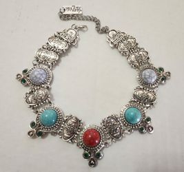 N. Peoria brand new mexotic silver tone Choker Necklace zulily please read description for pick up location options