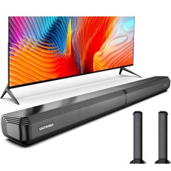 ULTIMEA 2.2ch Sound Bar for Smart TV, Peak Power 100W, 2-in-1 Detachable Soundbar for TV, Bluetooth 5.3 TV Sound Bar, 3 EQ Modes, Bass Adjustable, App