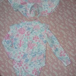 18 Months Baby Girl Swimwear And Hat
