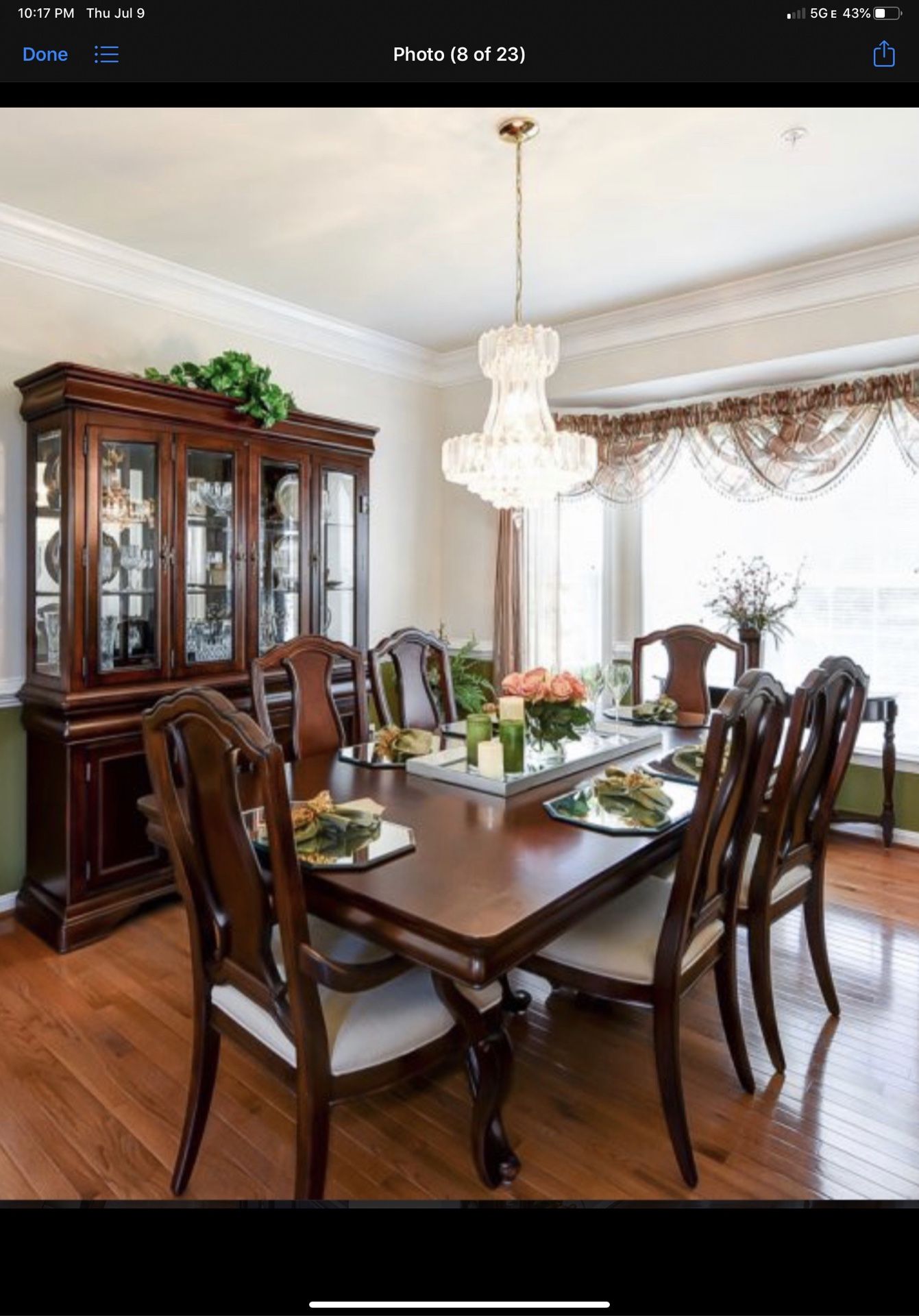 Dining Room Set (table, chairs, buffet/sideboard, and china cabinet)
