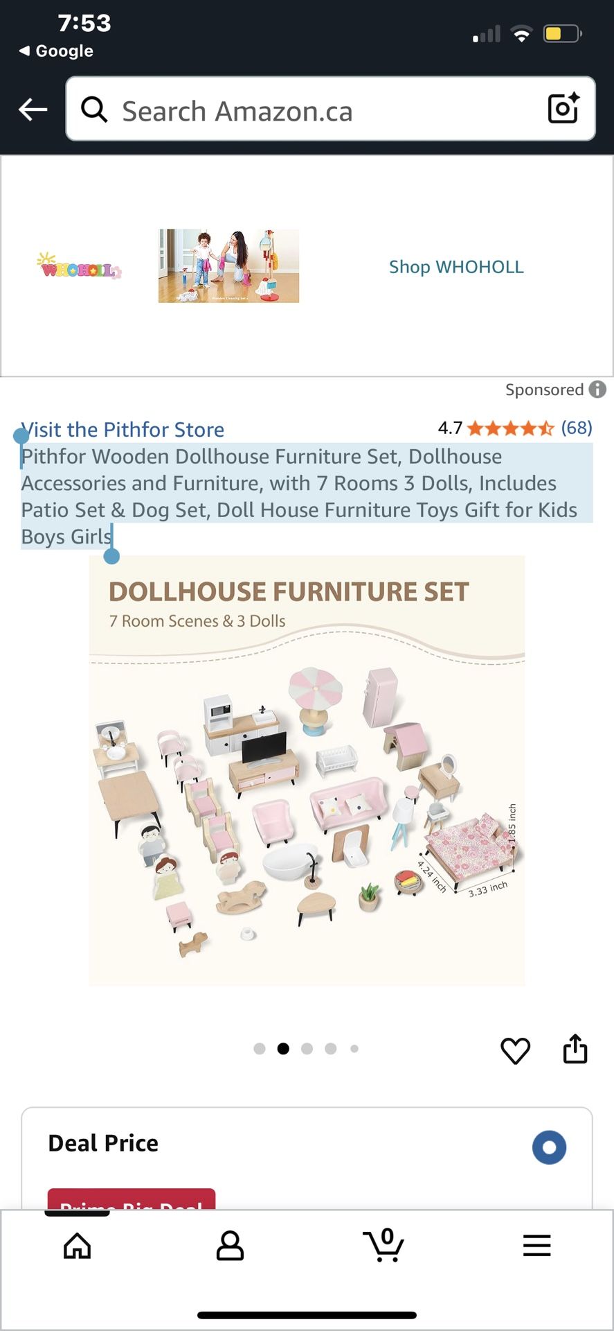 Wooden Doll House Furniture