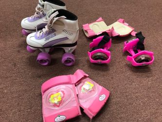 Girls' Roller Skating Bundle - Barely Used, Good Condition