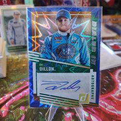 Ty Dillon - 2025 donruss NASCAR dialed in autograph blue explosion /25