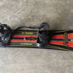 Hobie Dual-E Carbon 161 Snowboard With Heelside Bindings