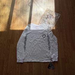 white long sleeve chrome shirt