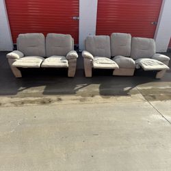 dual recliner sofa set