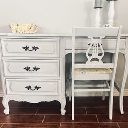 French Provençal Desk And Chair