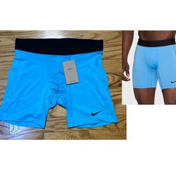 Nike Pro Dri-FIT Fitness Long Shorts 9" Inseam aqua blue Men’s sz L NEW!! 