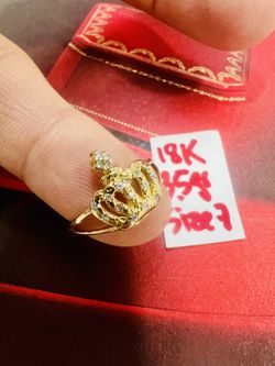 18K Solid Gold Wedding Ring 3.5Gr Size 7