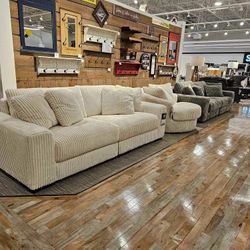 Living Room Furniture Teddy Bear Fabric Corduroy Sectional Couch Set 🌟 Build Your Own Combination 