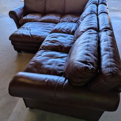 Sectional Sofa Faux Leather 