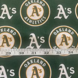 Oakland athletics fabric 100% cotton