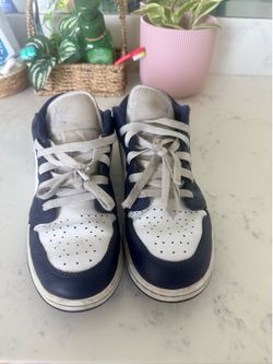 Nike shoes color blue and sliver
