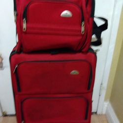 Travel Ready Luggage – Red 2-Piece Set