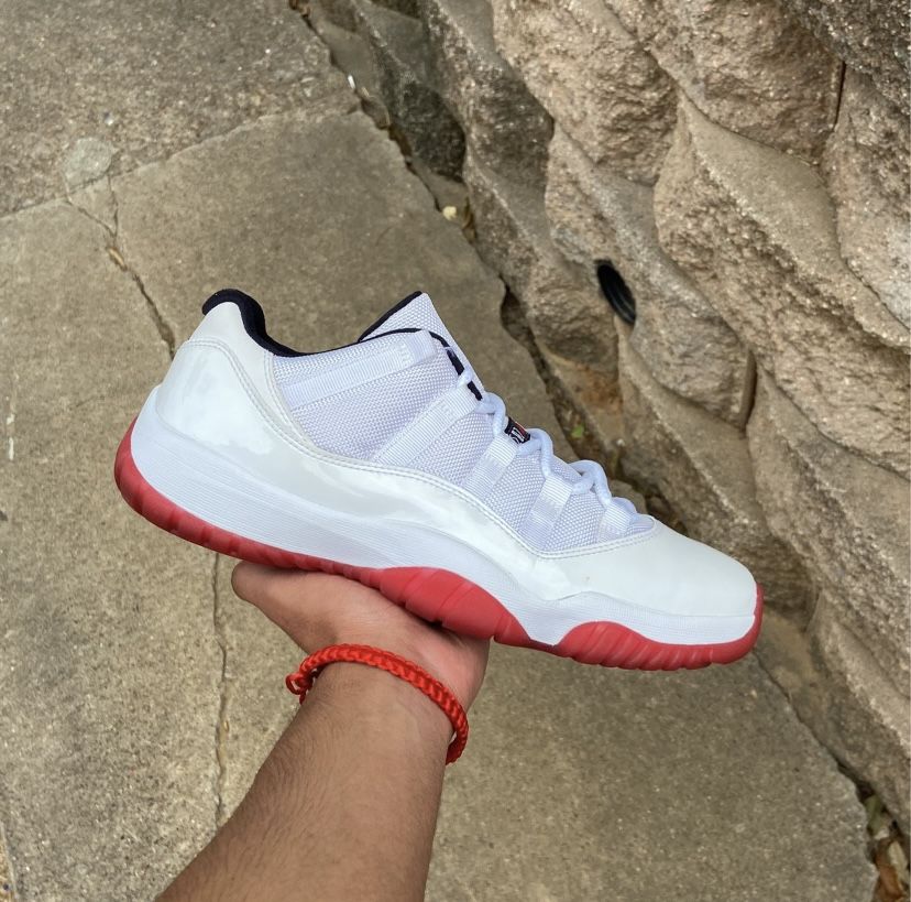 Jordan 11 Low Cherry Bottom Size