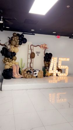 Western birthday backdrop