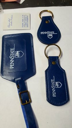 PENN STATE tags leather