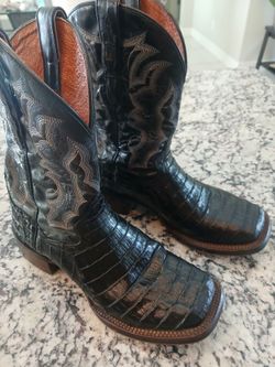 Genuine alligator Caiman Boots