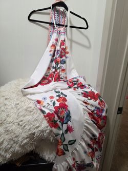 Floral white dress