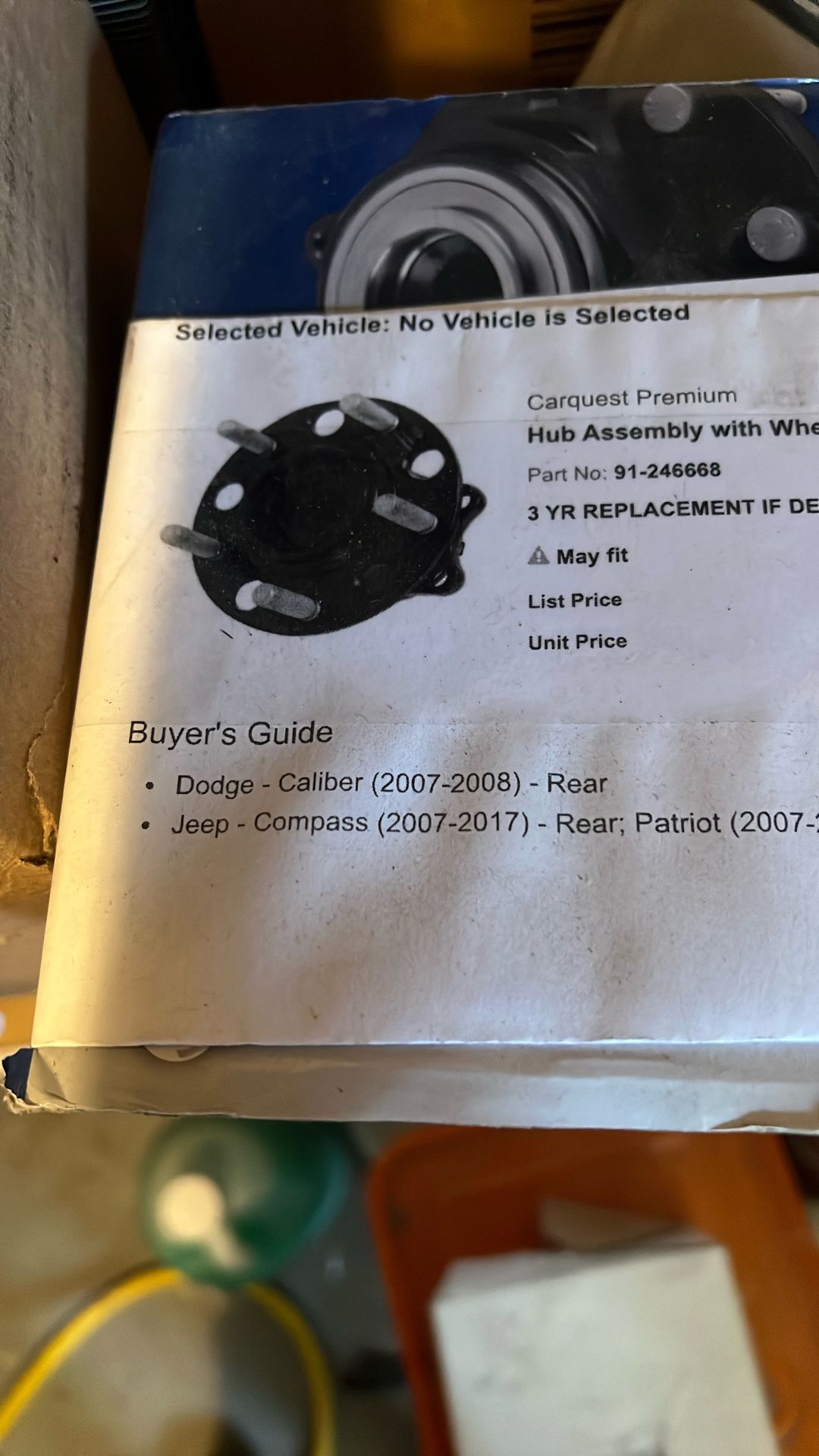 Hub Assembly Wheel Bearings Dodge Jeep