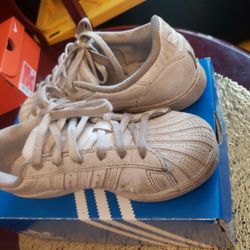 Boys White Adidas Shoes
