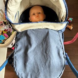 Free Baby Stroller With Doll And Puzzle Organizer 