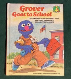 Grover Goes to School hardcover children’s book vintage 1982 Sesame Street