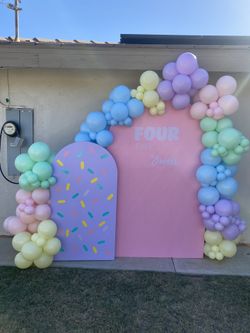 So Sweet Pastel Backdrop And Balloons