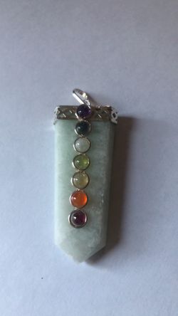 925 sterling silver Amazonite chakra pendant