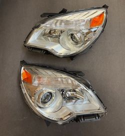 Pair Headlights Assembly 2010-2015 Chevy Equinox LTZ Halogen Type Projector LH RH Side Headlamps 