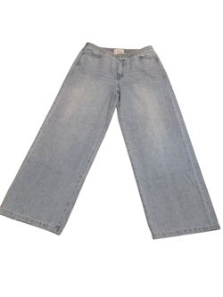 Habitual Jeans Womens Light Wash Wide Leg Cropped Relaxed Denim Jeans 8/29