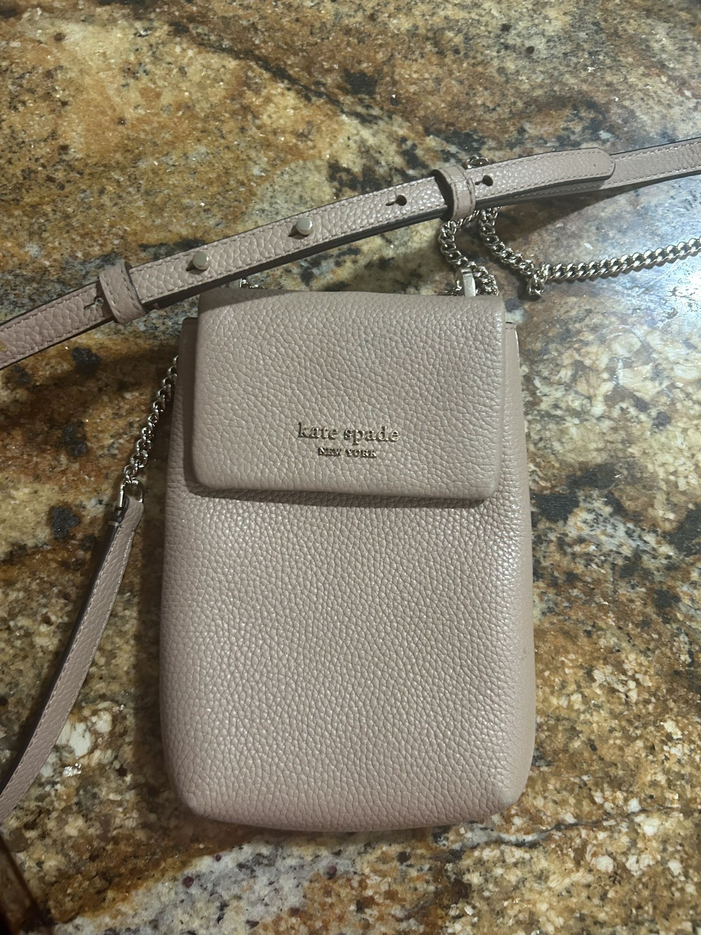 Kate Spade Veronica North South Crossbody / Cell phone Bag In Mineral Grey
