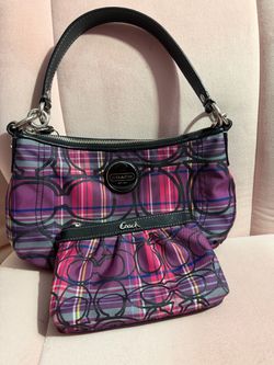 Coach Tartan Shoulder Bag