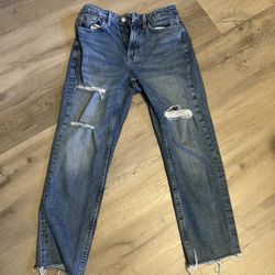 topshop light blue straight jeans 