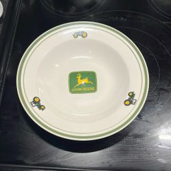 Vintage 9 Inch Wide Rimmed Soup or salad bowl marketed by Gibson licensed by John Deere