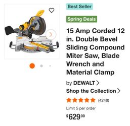 Dewalt Compound Miter Saw,
