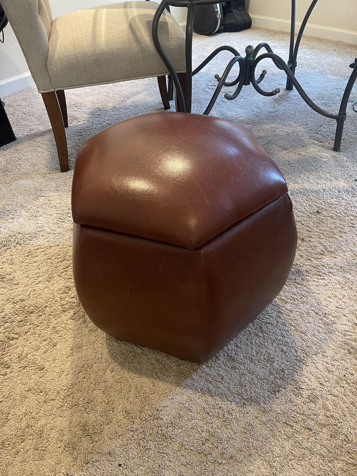 Leather Ottoman