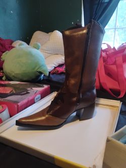 size women 8 leather black brown