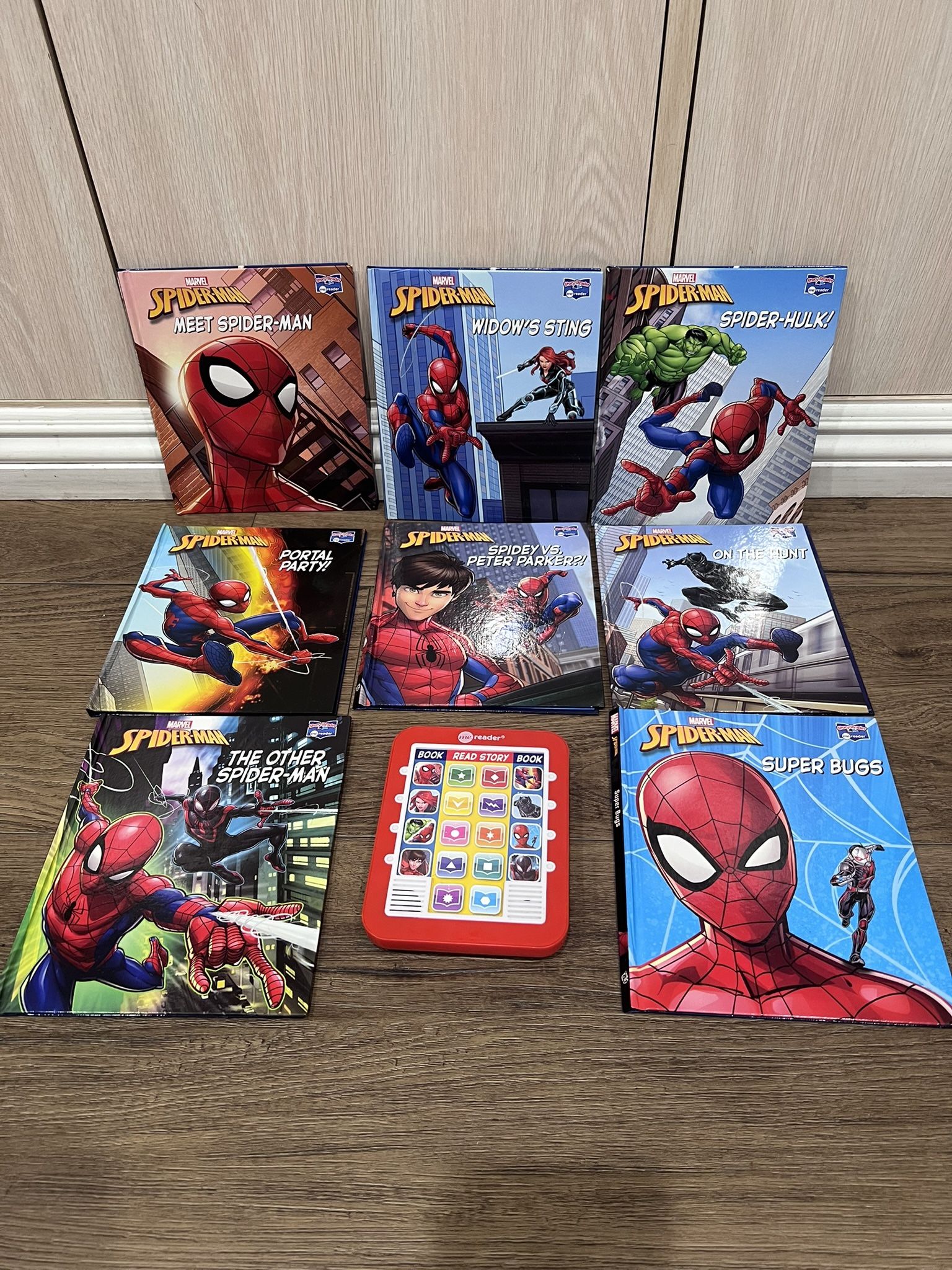 The Amazing Spider Man Books Bundle With Reader Speaker. Story Reader . Me Reader Brand. Boys Ages 6-8. Follow Along Reading