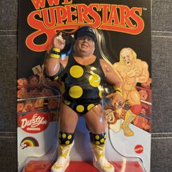WWE LJN Dusty Rhodes Action Figure. Chase variant Black Card Mattel
