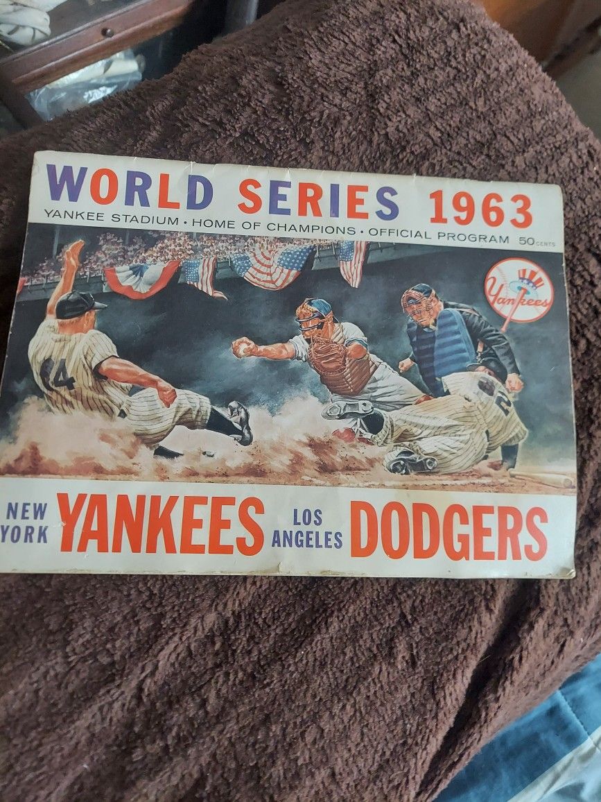 1963 World Series Yankees Vs Dodgers Program