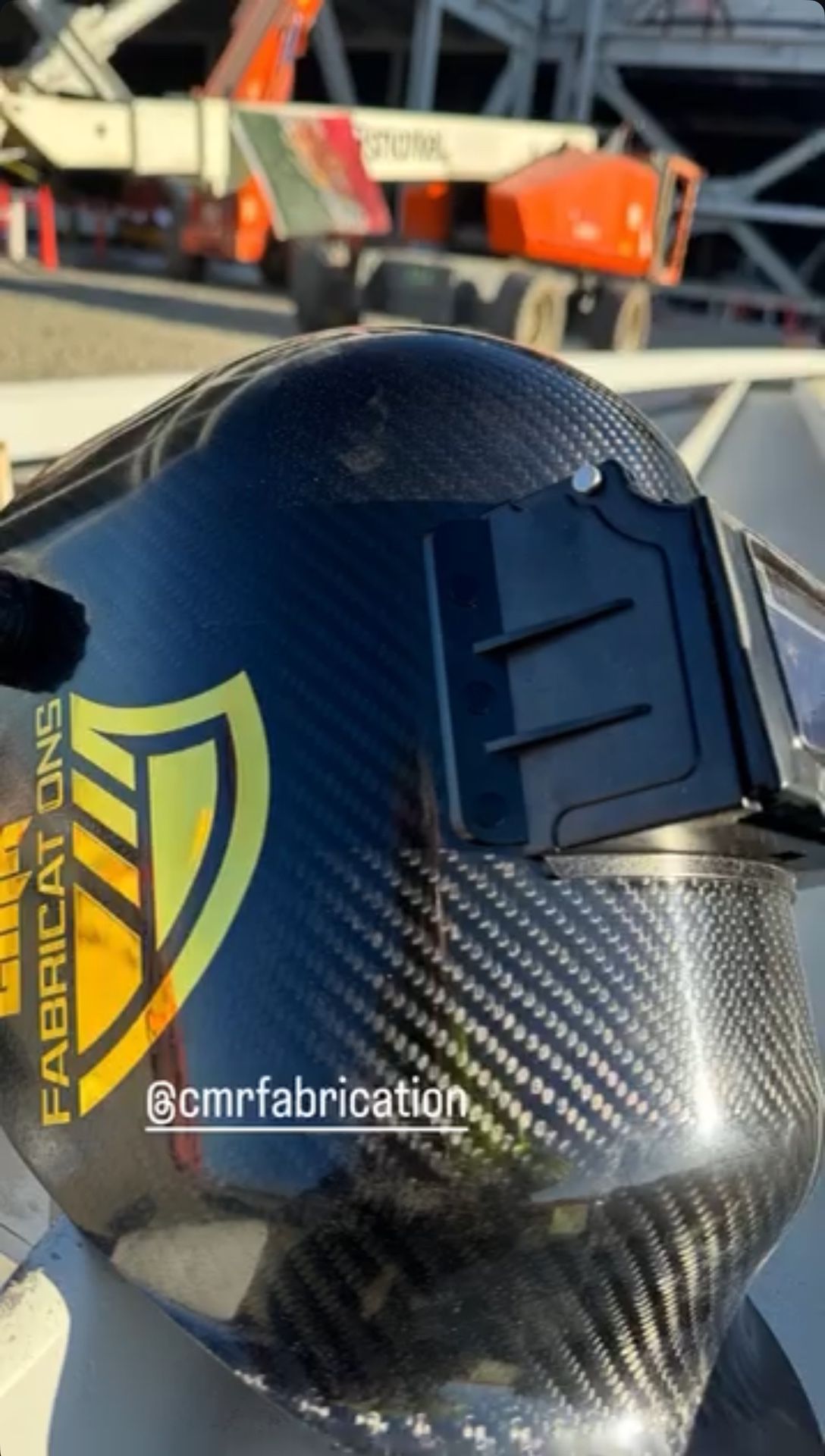 Welding Hood Carbon Fiber Sugar Scoop With Flip Up And Lens