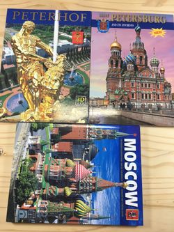 Photo Travel Guide Books Maps Travel Postcard Pack Moscow St.Petersburg Peterhof