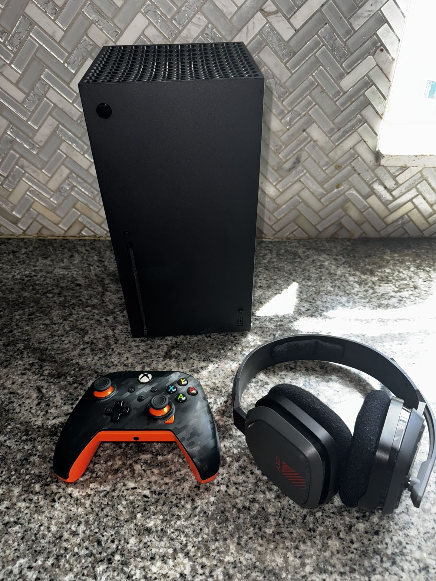 Black Xbox Series X With Astro Headset