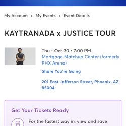 Kaytranada X Justice FLOOR GA Tickets