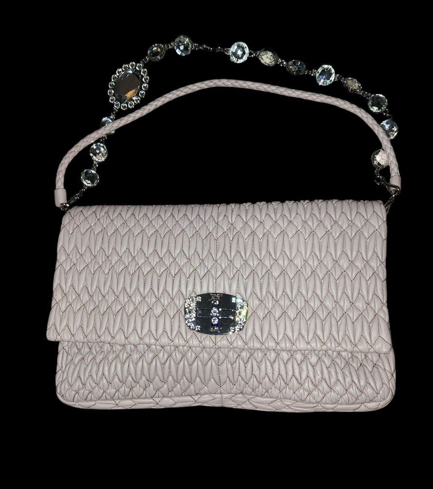 Miu Miu Crystal Strap Flap Bag