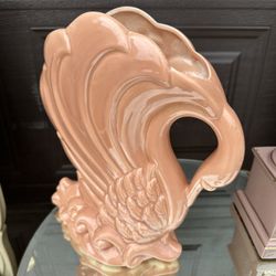 Mid Century Swan Vase 