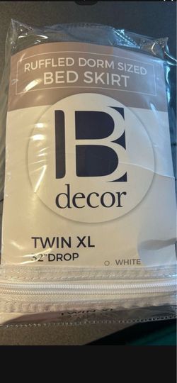Dorm size gray bed skirt (Twin XL)