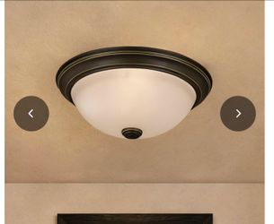 Patriot Lighting® Dylan 13"W Oil-Rubbed Bronze 2-Light Flush Mount Ceiling Light