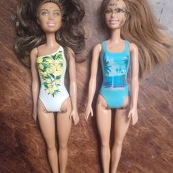 Two "Bikini" Barbie Dolls 